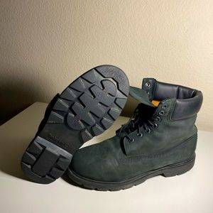 Faded Black timberland Work boots